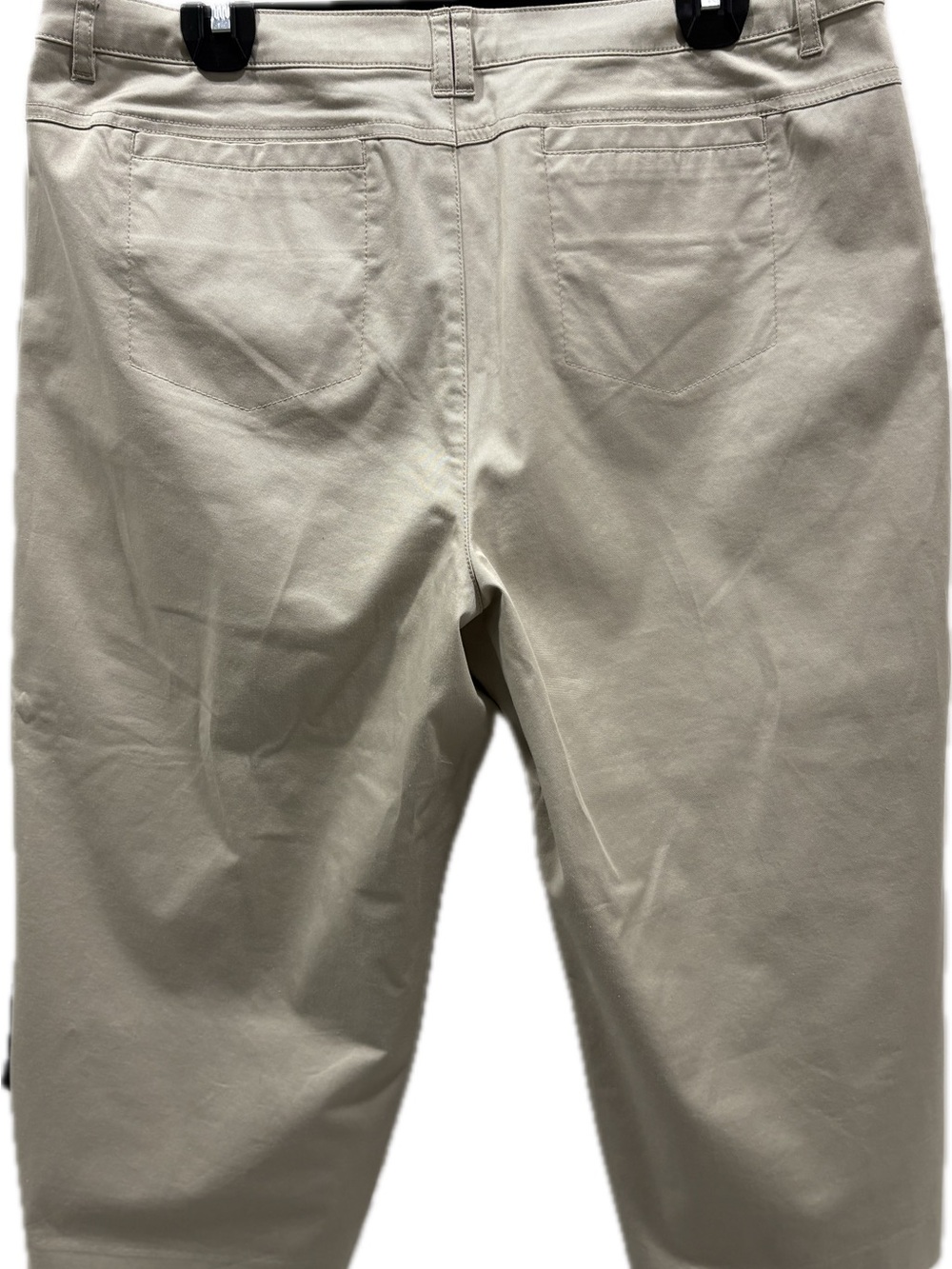 Coldwater Creek Khaki Cropped Pants Size 14 Petite Like New - Picture 3 of 6